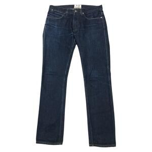 Acne Studios Max Raw Jeans Mens 31 32 Denim Dark Blue Slim Fit Sweden Designer